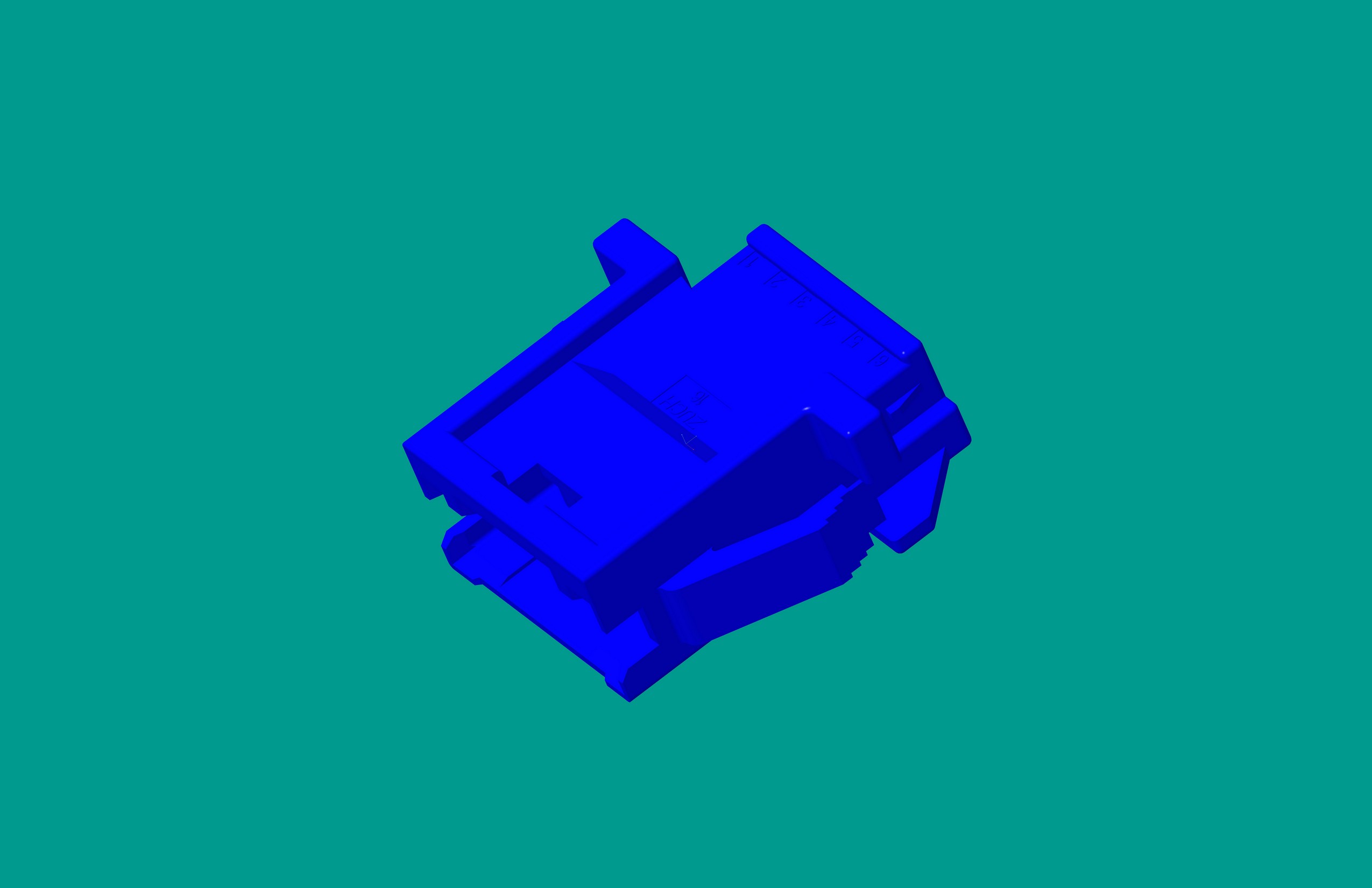 2.0間距，PNIRR-06V-S(帶鎖定面板)插座/藍(lán)色/