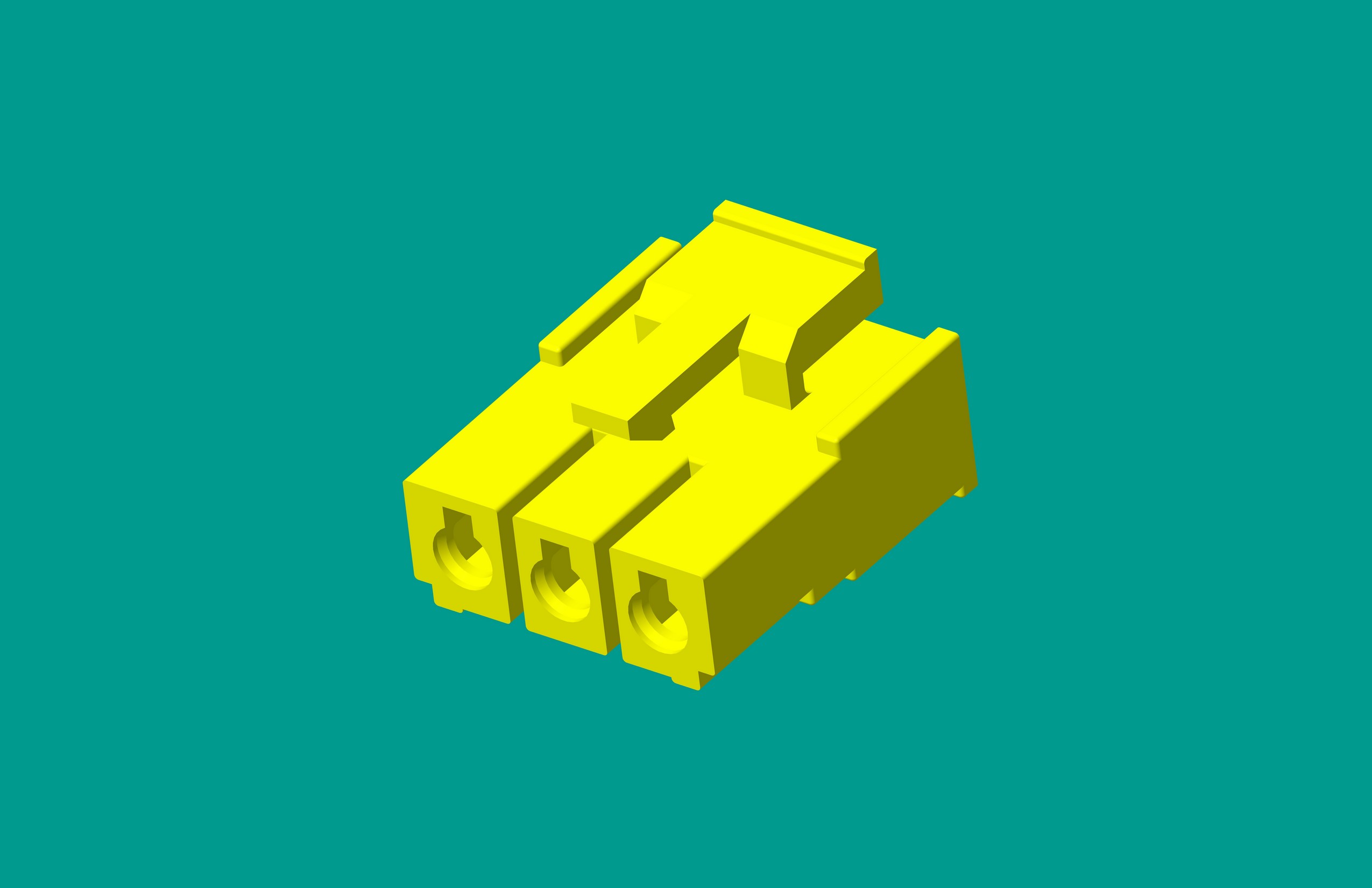 2.1洗衣機(jī)塑件-3孔黃色
