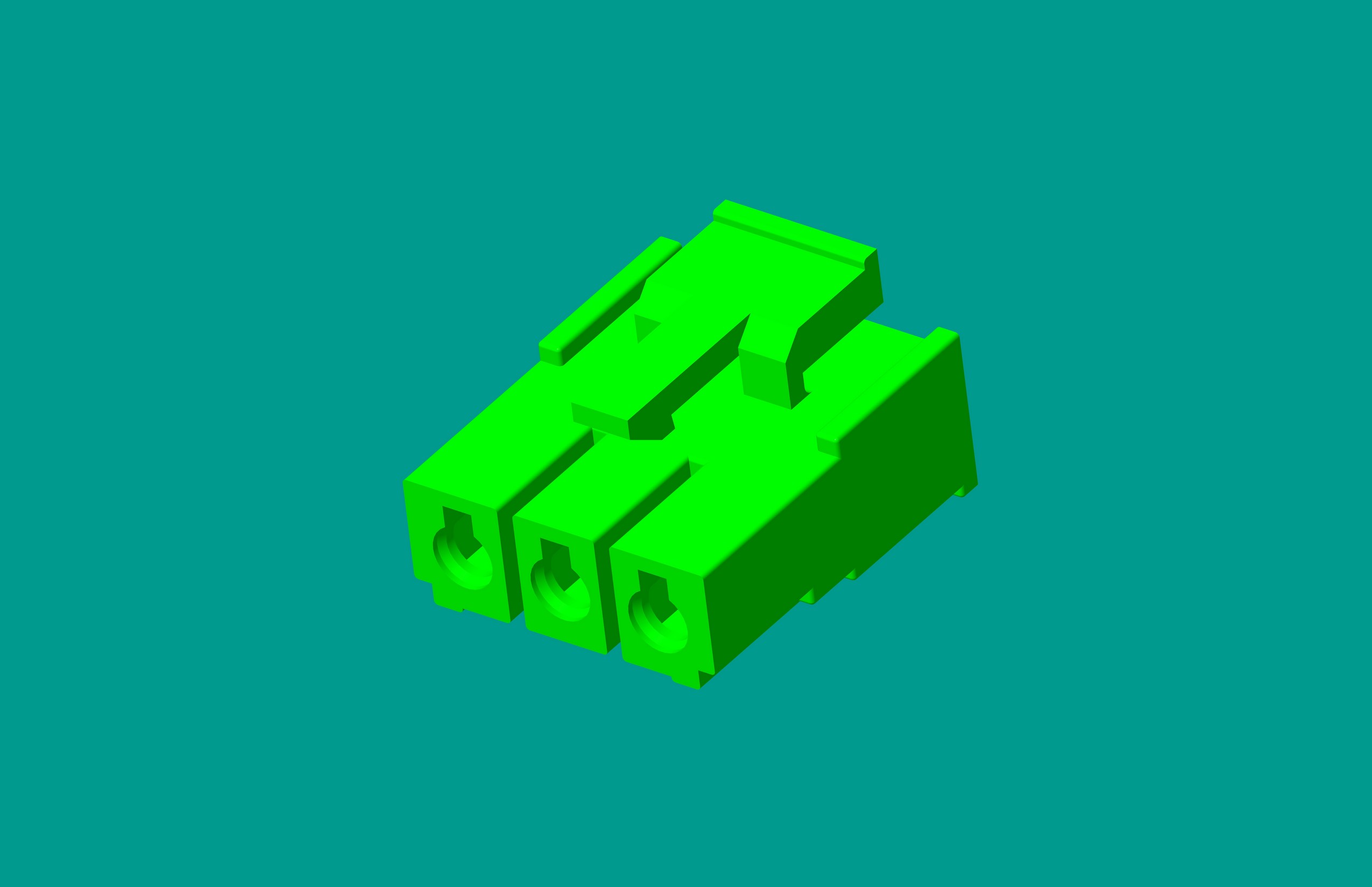 2.1洗衣機(jī)塑件-3孔綠色
